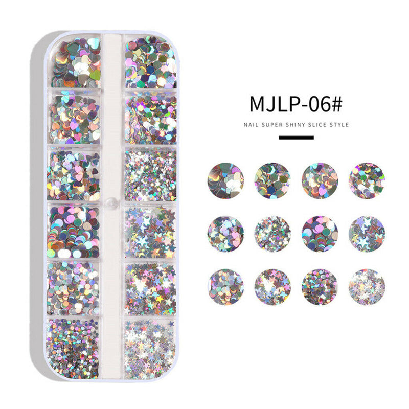 Two Box Nail Paillettes Foil Flakes Nails Eyes Make up Art Decals Glitter