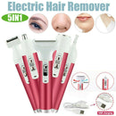 5-in-1 Women Electric Lady Shaver Epilator Facial Leg Body Nose Hair Removal