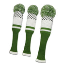 Golf Club Sets Knitting Clubs Headcovers Wood Driver Caps White Green