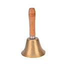 Solid Brass Wooden Handle School Reception Dinner Wood Shop Hotel Hand Bell M&E