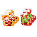 6 Sets Christmas Stocking Non-woven Felt Applique Kit DIY Sewing Candy Bags