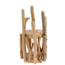 Glass Planter Tube Vase with Retro Solid Wooden Stand Creative Design