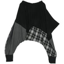 Hip-hop Splice Lattice Women's Sweat Pants Double Bag Harem Baggy Cotton bl