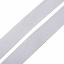 Unisex Plain Webbing Canvas Metal Buckle Belt White