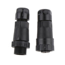 3 Pins Male Plug Female Socket Power Connector 15A IP6 Waterproof Black
