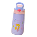 400ml Kid's Spill-Proof Sippy Vacuum Cup with Straw School Outdoor Purple