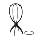 Black Plastic Wig Display Bracket Folding Durable Hat Wig Stand Holder Kit