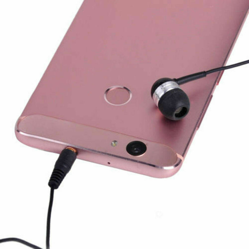Earphone Universal 3.5mm Single Side Earphone Black Wire Headset For Smart Phone