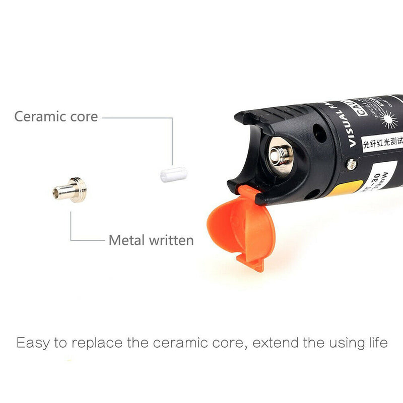 Visual Fault Locator,30mW 30km Red Light Pen Fiber Optic Cable Tester Meter A