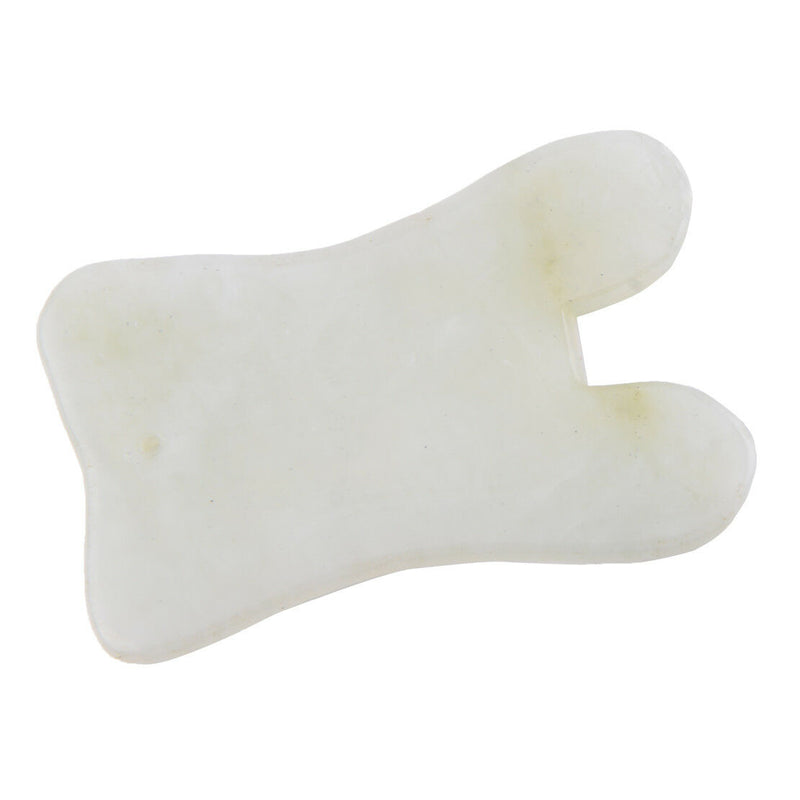Chinese Natural Jade Stone GuaSha Board Face Neck Body Massager Beauty Tool