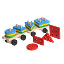 Baby development toys kids train truck wooden geometric   education toys HT FT