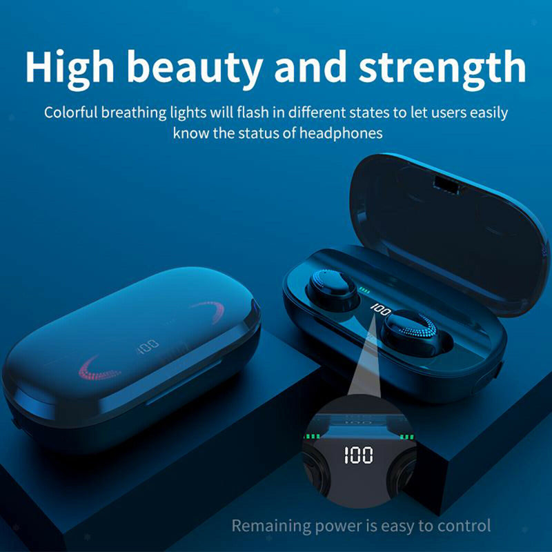Touch Control Waterproof Bluetooth Earbuds Headsets Earphones 3000mAh w/Mic
