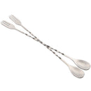 5 PCS Double Head Stainless Steel Bar Cocktail Shaker Mixing Spoon with For X4D1