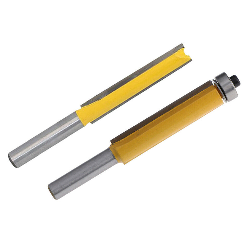 Bear Router Bit Woodworking Cutter+Straight Router Cutter Bit Slotted Tool