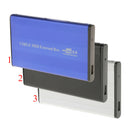 2.5" USB2.0 Aluminum IDE HDD Hard Drive External Enclosure Case Blue