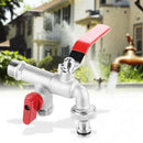 Double Valve 90 Degree Water Tap 1/2 inch Brass Faucet Home Outdoor Garden