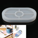 Concrete Oval Mold Ashtray Coaster Square Flexible Silicone Tray Mold EpoxyB Kw