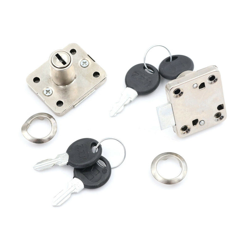 Metal Desk Drawer Dead Bolt Lock For Drawer Box Cabinet Cupboard Panel+2  ME