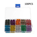Mini 100pcs Blade Fuse Assortment Auto Car Motorcycle SUV Fuses Kit Set jhg EHJ