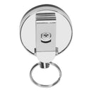 Retractable metal key ring card badge holder steel recoil ring belt clip pu C9J6