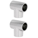 2pcs 1" Boat Yacht Handrail Fittings 90 Degree Tee - Marine Stainless Steel