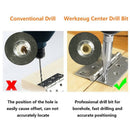 Center Drill Kit(16 Pcs),Self-Centering Hinge Tapping Drill Bit Kit For Woo D3Z7