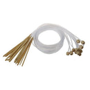 12 Sizes Crochet Needles Bleached Bamboo Afghan Tunisian 3,0-10,0 mm V7W6