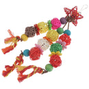 Cage Budgie Colorful Standing Rattan Swing Bird Bite Playing Pet Parrot Chew To-