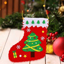 DIY Cloth Christmas Sock Ornament Kindergarten Child Gift Home Decor Random A