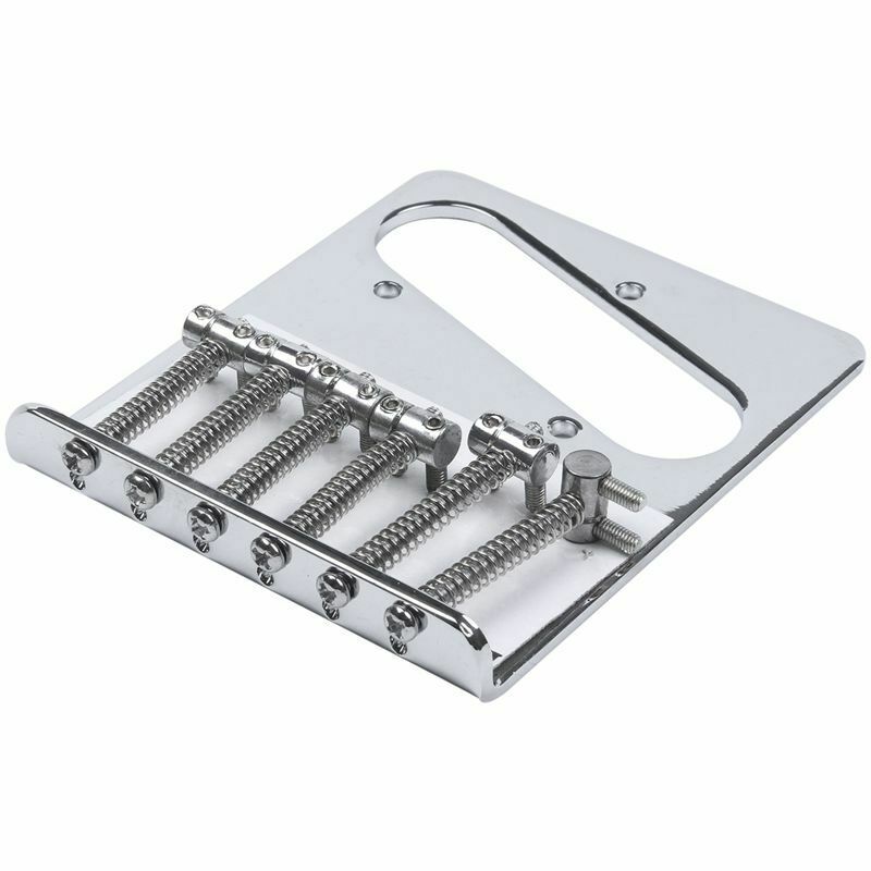 Tele Style Single Coil Guitar Bridge with 6 Barrel Saddles for Telecaster
