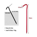10 Packs Outdoors Tent Stakes Pegs,Ultralight Hook Tent Pegs Canopy Stakes