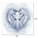 White Horses 5D DIY Full Drill Diamond Painting Embroidery Cross Stitch Kit