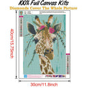 5D DIY Full Round Drill Diamond Painting Giraffe Animal Cross Stitch (1007)