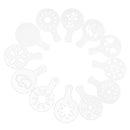 12pcs Coffee Barista Stencils Template Strew Flowers Duster Spray Symbol