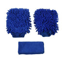 Premium Fiber + Chenille Car Wash Mitt (3-Pack) with polishing cloth, High  X4L2