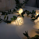 50Leds Rose Flower Led Fairy String Lights Solar Powered Wedding Valentine' Z6N6