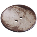 20PCs Coconut Shell Buttons Sewing Scrapbooking Brown Round 2 Holes 5cm Dia G2L2
