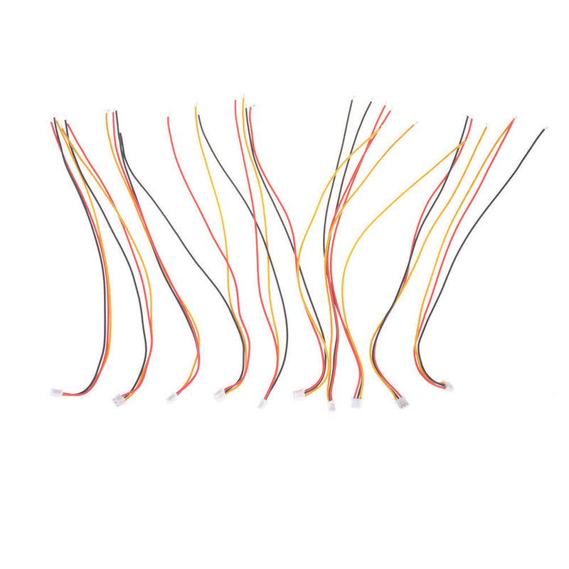 10Pcs Mini Micro PH 2.0mm JST 3-Pin Male Connector Plug Wires Cables 200mm %ã€Š