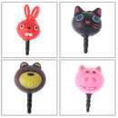 3.5mm port dust plug cute stereo animal phone headset decorati&+