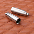 2pcs Metal XLR 3 Pin Male to RCA Female Audio Jack Adapter Plug Connector A