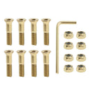 8x Skateboard Mounting Screws Nuts Bolt Skate Deck To Truck Replacement Hardware