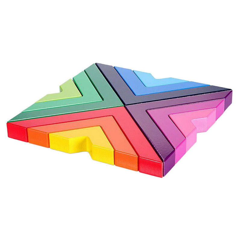 Rainbow Stacking Game Building Nesting Blocks Preschool Learning Jigsaw Toys