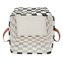 Foldable Canvas Plaid Square Storage Basket Clothes Toys Laundry Container