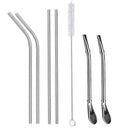 Stainless steel straw reusable 7-piece set, Bombilla straw cleaning brush f J7J5