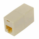 5 Pcs Beige Plastic RJ11 6P4C Female/Female Telephone Cable Inline Connecto X5V3