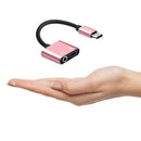 2 in1 Type-C to 3.5mm Headphone Jack Adaptor/Connector Charger, Earphone Au V4E6