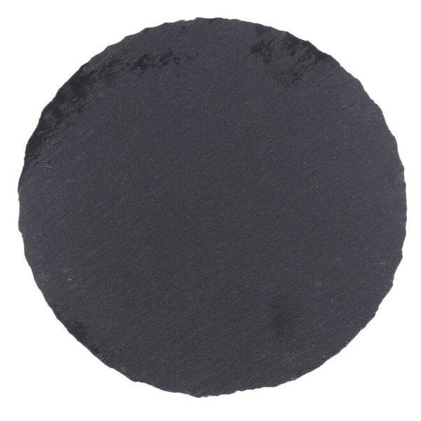 Turtle Dish for Reptile Amphibians Food Bowl Natural Rock Plate Black Circular