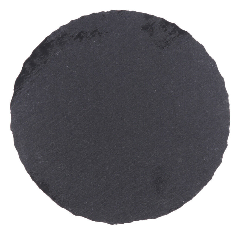 Turtle Dish for Reptile Amphibians Food Bowl Natural Rock Plate Black Circular