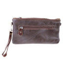 Men Retro Small Purse Zipper Wallet Coin Key Card Holder Case Pouch Wrist Bag