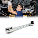 Mini 1/4" 72T Dual Head Square Ratchet Wrench Rods Socket F Bits Hex Screwd C7E1
